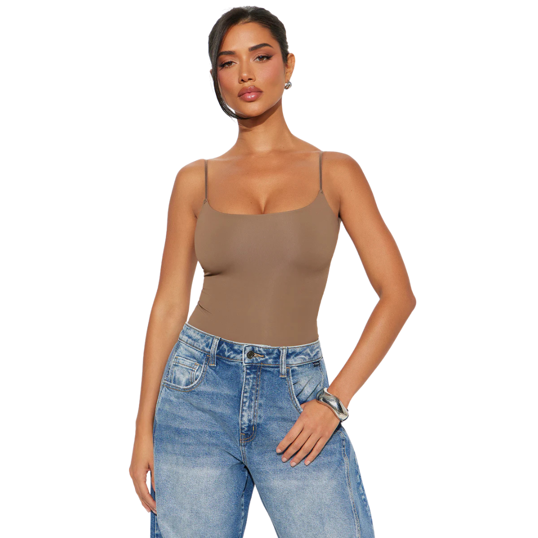 Body Reductor Bretel Fino Beige | Curvadivina