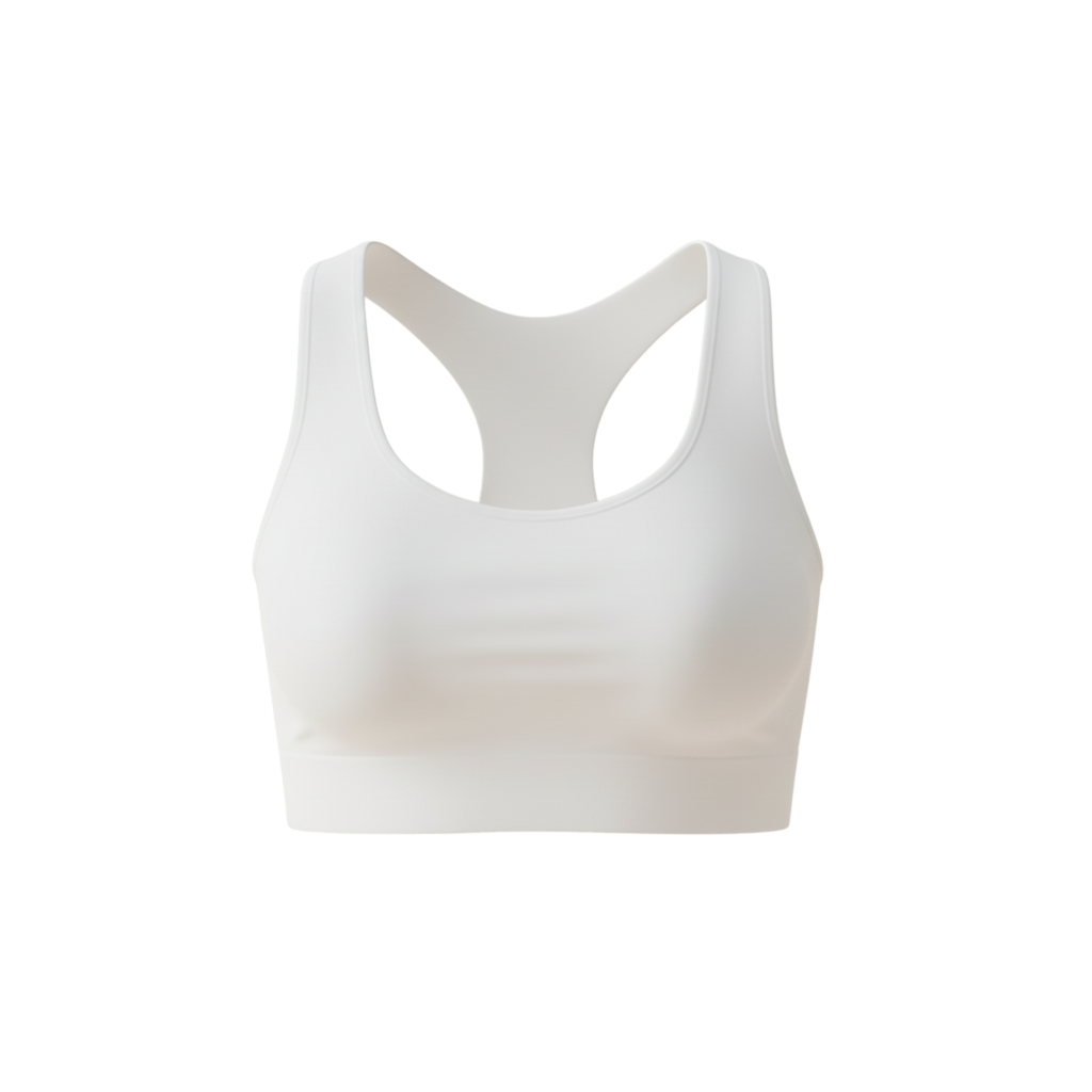 Corpiño Simil-Piel Blanco (Espalda Nadadora)