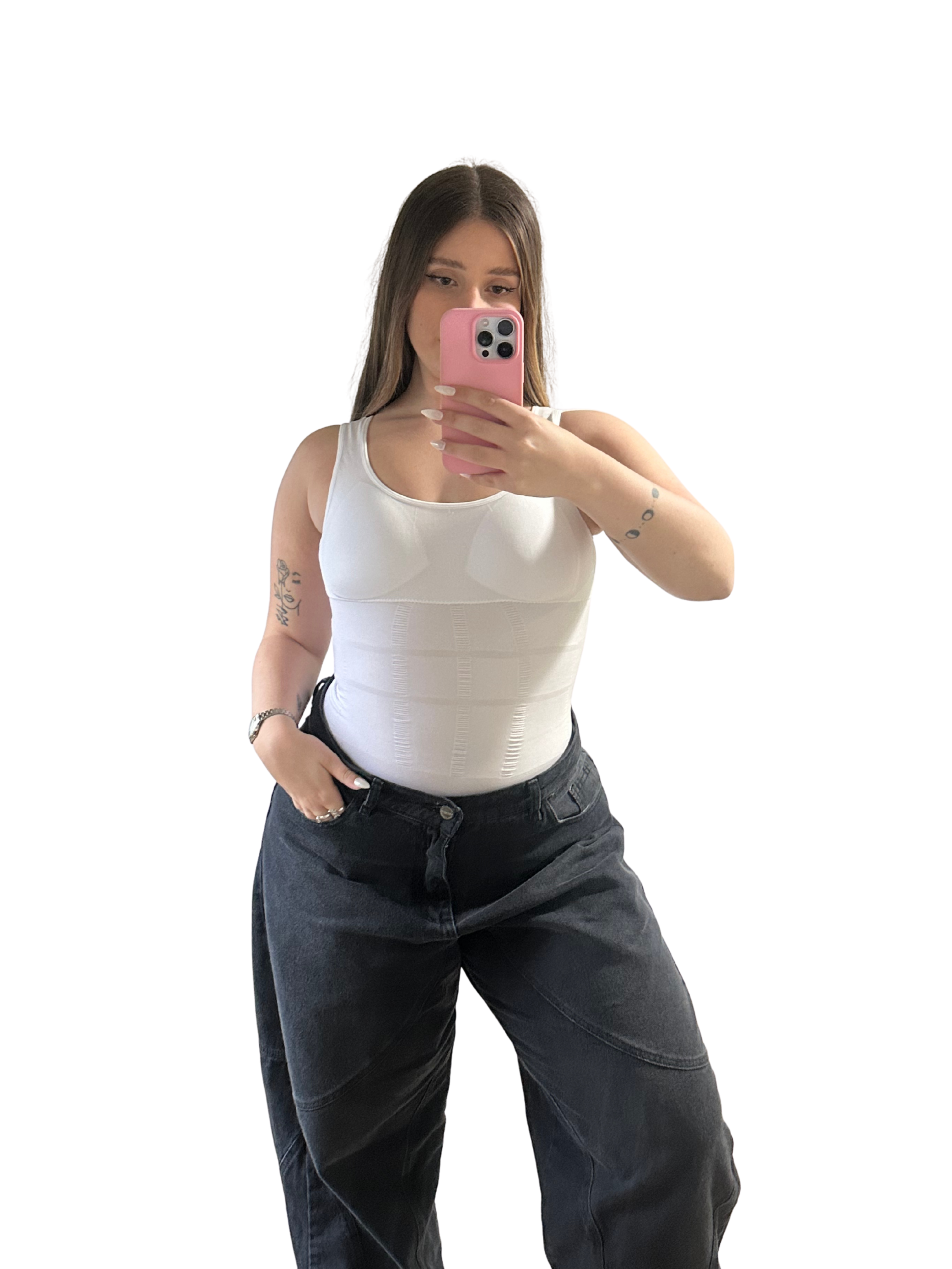 T-Shirt Bretel Ancho Blanca