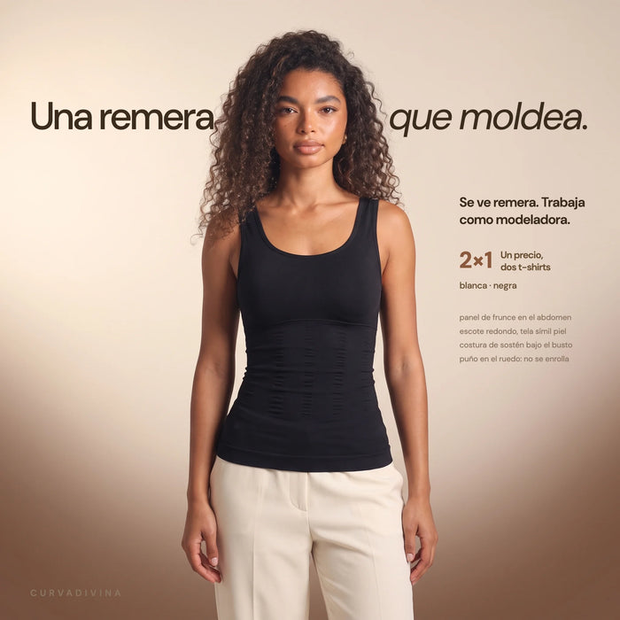 T-Shirt Bretel Ancho (2x1)
